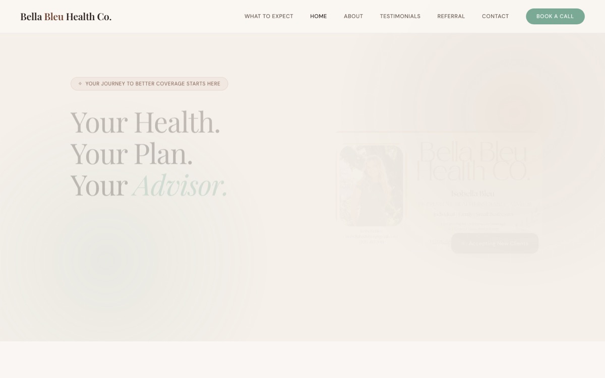 Bella Bleu Health Co. — site preview