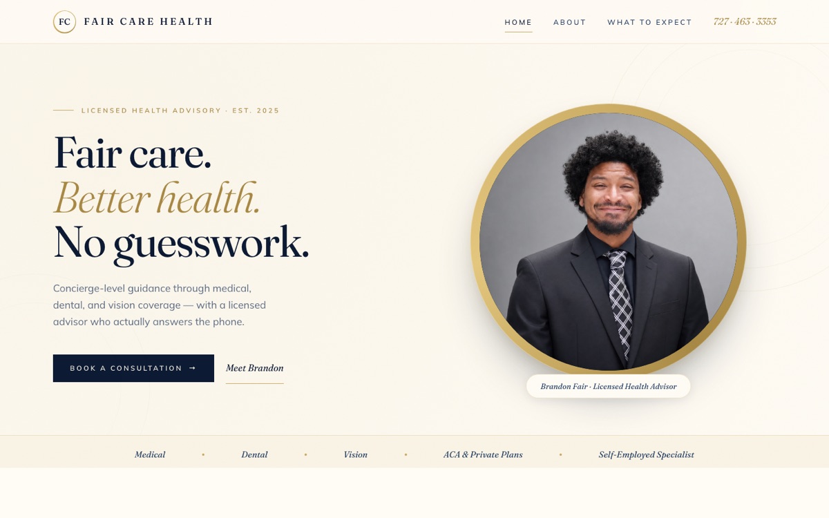 Fair Care Health — site preview